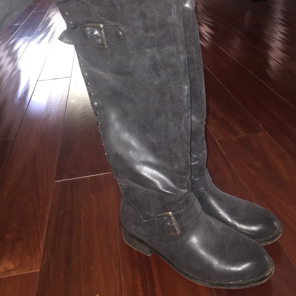 dark grey madden girl boots