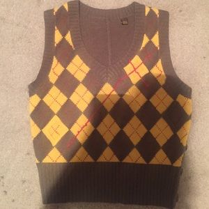 L.A.M.B. Gwen Stefani Argyle Vest