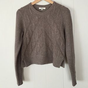 MADEWELL cable knit crop sweater