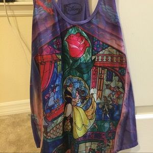 BEAUTY AND BEAST STAINED GLASS TANK