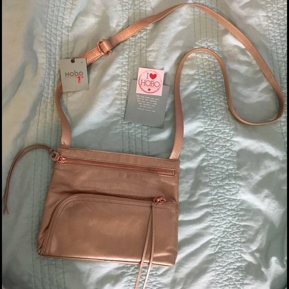HOBO BLUSH / ROSE GOLD cross body purse