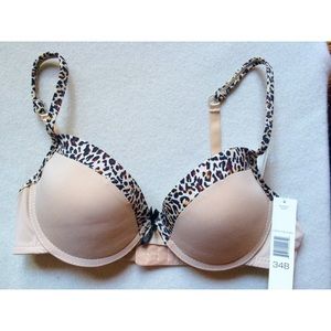 Cheetah Print Push Up Bra