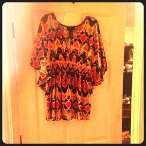 Multicolor flowly blouse