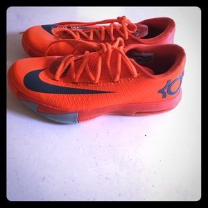 KDs Orange and Grey Shoes