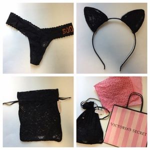 Victoria's Secret Cat Ears & Panty Set