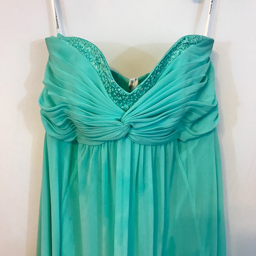 ✖️SOLD✖️ Teal Bridesmaid Dress - Picture 3 of 4