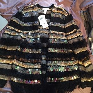 Fun sequence/fury cardigan