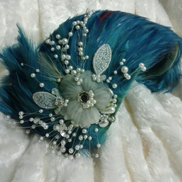 Vintage feather caplet with new added bling!