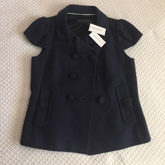 Banana Republic Navy Cap Sleeve Top