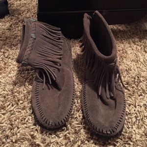 Minnetonka fringe booties