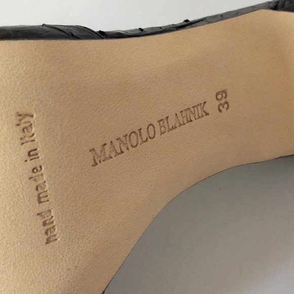 Manolo Blahnik W Shoe Size 37 Snakeskin Pointed Toe  Manolo Blahnik Ahlavi Snakeskin Pump