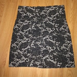 printed body con skirt