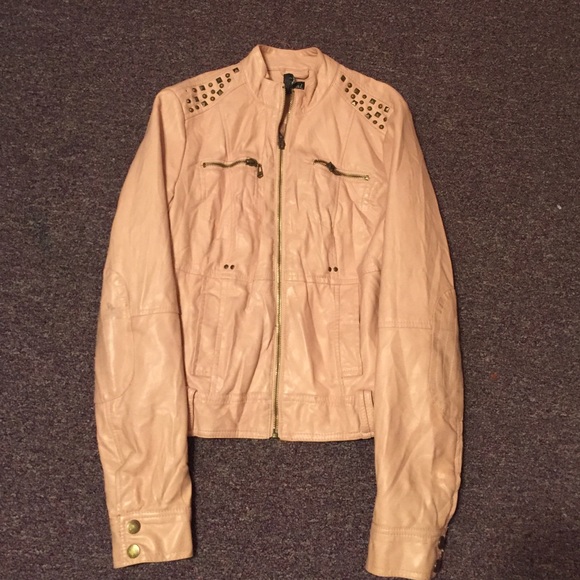 Pink leather jacket