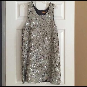 Alice + Olivia sequin silver cocktail dress NWT