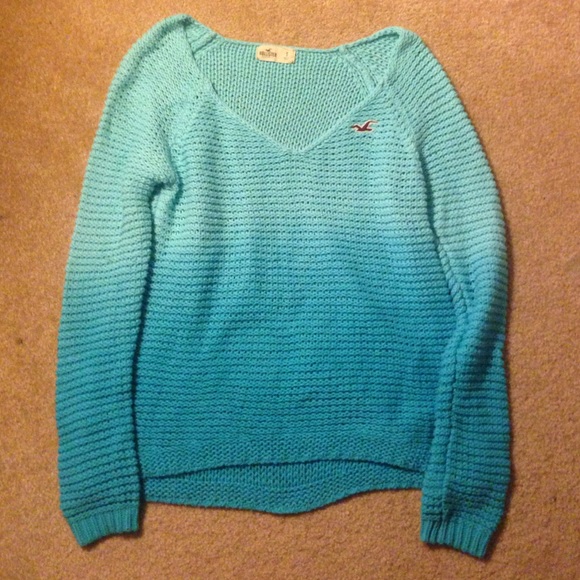 Hollister blue ombré sweater