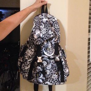 LeSportsac black and white backpack