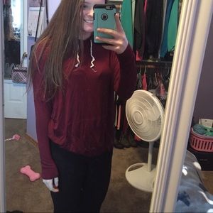 Oversized burgundy hoodie sold