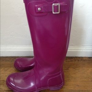 Magenta Hunter boots