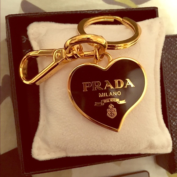 Prada authentic heart keyring
