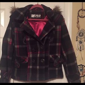 Plaid Peacoat