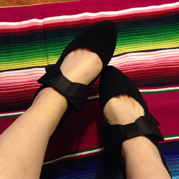 👠🎀Black bow heels 🎀👠
