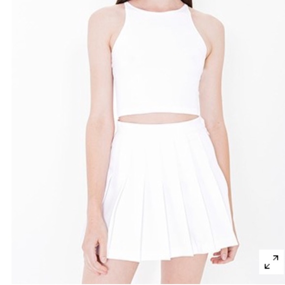 American apparel white tennis skirt