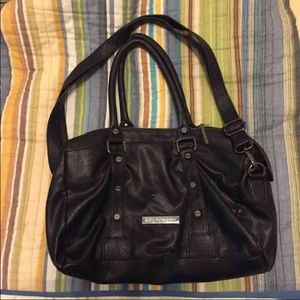 BCBG Black leather shoulder + crossbody purse ✨💕