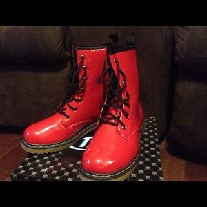 Red "DocMartens" Style Boots