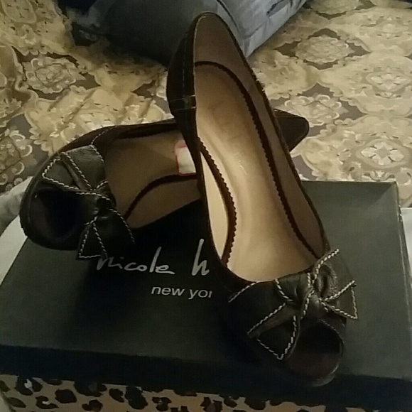 Nicole Miller Wedge Peep