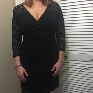 Black, lace, Lane Bryant dress