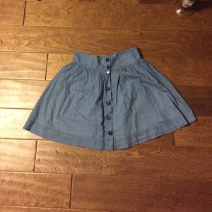 H&M Faux Denim High Waisted Skirt
