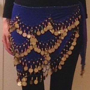 ✨🔮🌌 Sheer blue bellydance belt