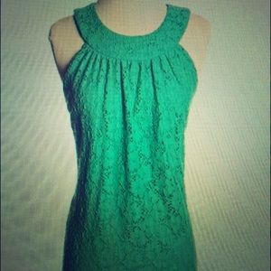 Green Lace Laundry By Design Dress