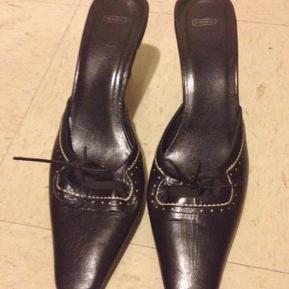 Vintage Coach kitten heel mules💋💃 - Picture 2 of 3