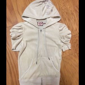 Juicy couture velour puff sleeve track jacket