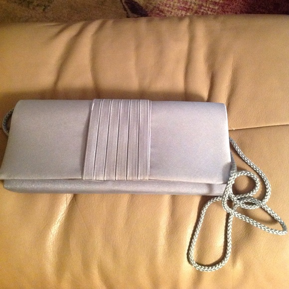 Silver evening bag.