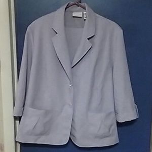 Alfred Dunner lavender blazer and pant set