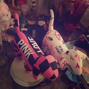 Pink Victoria secret plush dogs