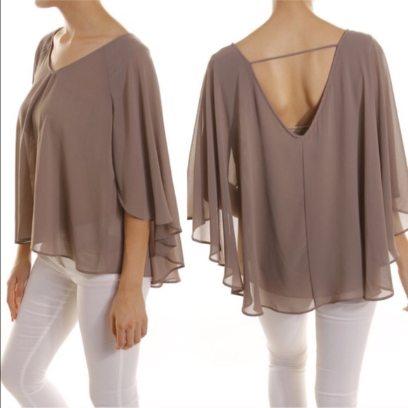 🚨1 HR SALE🚨CALIZA soft flutter top - MOCHA - Picture 4 of 4