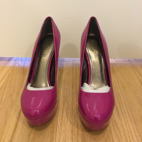 NEW Size 8 Aldo pumps, patent fuchsia colored. - Picture 2 of 4