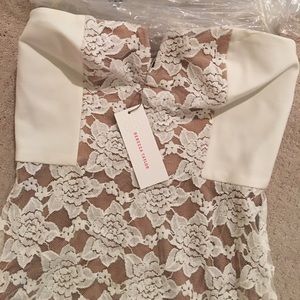 Rebecca Taylor White/Cream Strapless Dress