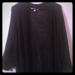 Long, Navy Blue Sweater Cardigan