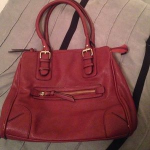 Aldo Wine Colored Purse With Shoulder Strap