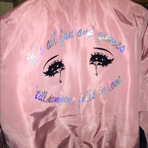 Pink bomber jacket