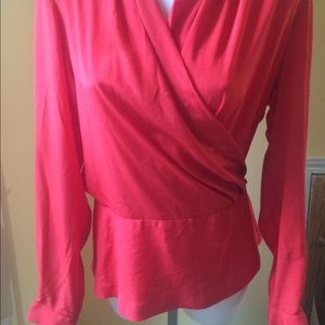 Red long sleeve blouse