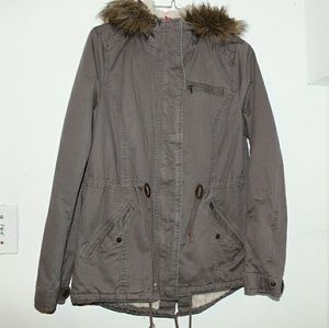 Sherpa Lined Grey Utility Jacket