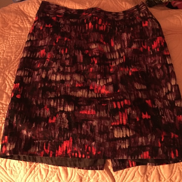 Ann Taylor petite printed pencil skirt