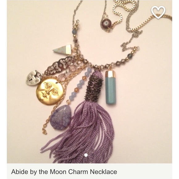 HANDMADE: "abide by the moon" charm necklace - Picture 4 of 6