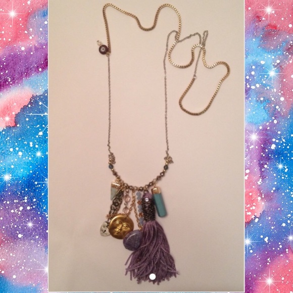 HANDMADE: "abide by the moon" charm necklace - Picture 5 of 6