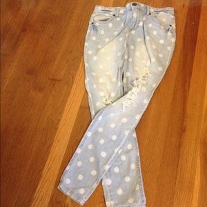 Polkadot ripped jeans